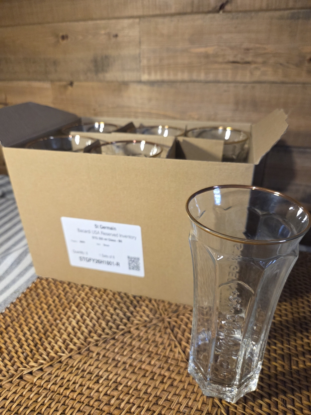 Exceptionally Clear Handmade Official Bacardi St Germain Spritz Signature Glass